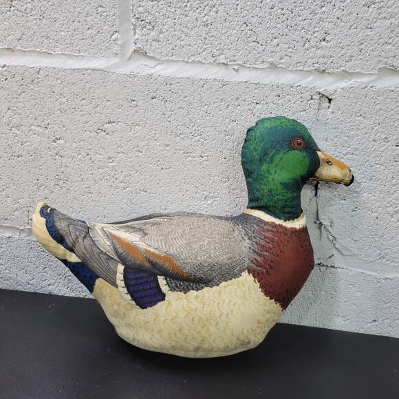 Vintage Ducks Fabric Pillows Figures Decorations Lot of 3 Handmade - Picture 4 of 16